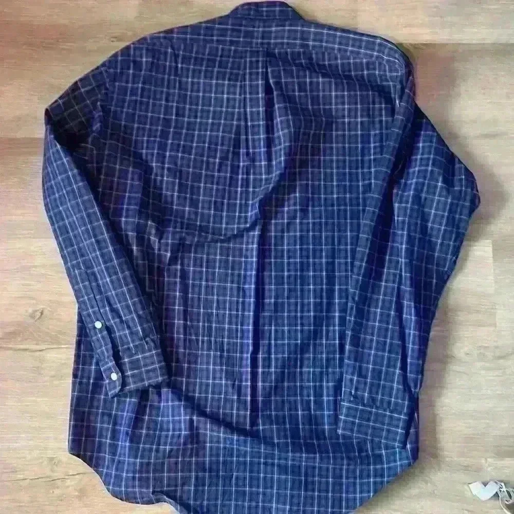 Ralph Lauren Blake Long Sleeve Shirt Purple Blue Plaid sz M (unisex) - Picture 8 of 11